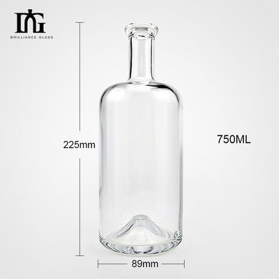コルクスクリューキャップタイプ ガラスボトル ユニークな火山底デザイン 500ml/700ml/750ml容量