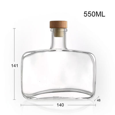 リクオールのためのカスタマイズされたクリアクリスタルガラスボトル 360ml 500ml 700ml 密封タイプ CORK