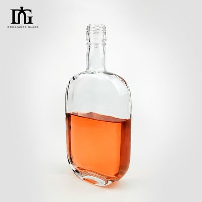 独特のデザインのガラスボトル 500ml ウイスキー ウォッカ ラム ジン お客様のロゴが受け入れられます