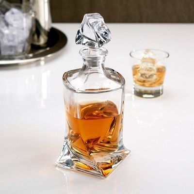750ml フローストウイスキー・リコール ガラスボトル 彫刻されたデザインとベース材料のガラス