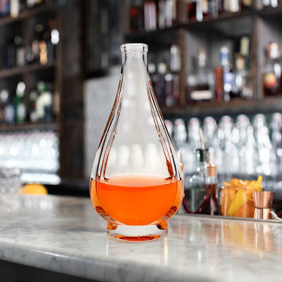 グラス リコア ワイン ウィスキー ボトル 750ml 豪華 ピラミッド 水晶 デザイン コークシール