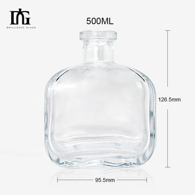 OEM/ODM 許容 700ml 750ml オヴァル型酒類ガラスボトル