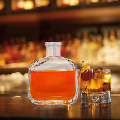 OEM/ODM 許容 700ml 750ml オヴァル型酒類ガラスボトル