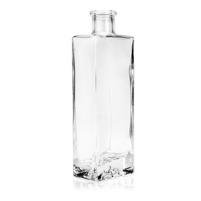 容量 500ml フラット 空っぽ 透明 ガラス 酒瓶 ウイスキー ラム 酒類 ウォッカ ジン