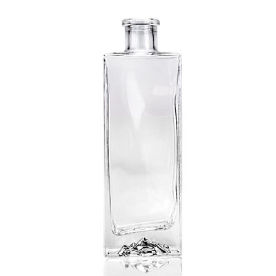 容量 500ml フラット 空っぽ 透明 ガラス 酒瓶 ウイスキー ラム 酒類 ウォッカ ジン