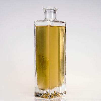 容量 500ml フラット 空っぽ 透明 ガラス 酒瓶 ウイスキー ラム 酒類 ウォッカ ジン