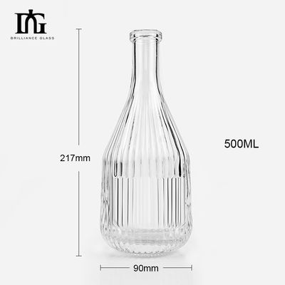 商用酒の表示のために刻まれた450ml/700ml/750mlのガラスボトル