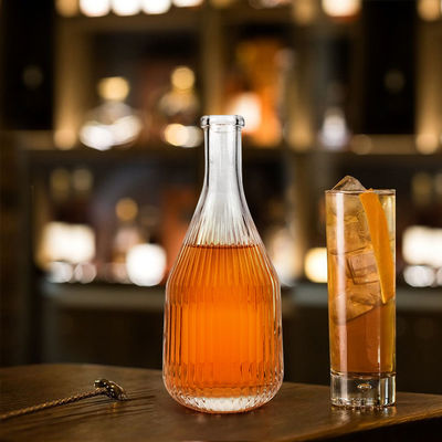 商用酒の表示のために刻まれた450ml/700ml/750mlのガラスボトル
