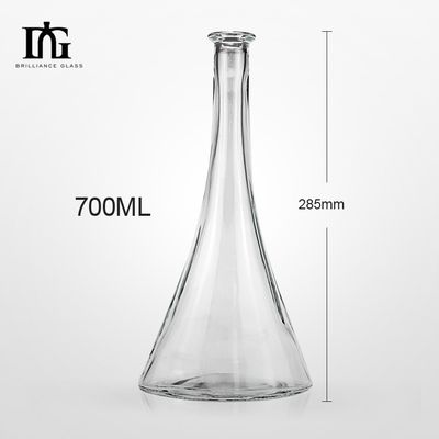 50cl OEM/ODM スーパーフリントジャージ クリアグラスアルコールボトル コルクとスクリューキャップ