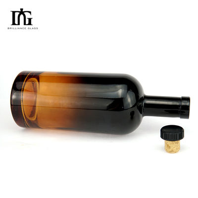 透明アンバー 黒ワイン ガラスボトル 375ml 500ml 750ml 700ml 密封タイプ CORK