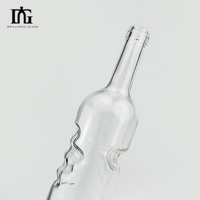 200ml 375ml 500ml 750ml 1000ml 丸い空の石灰岩のガラス 酒 ジン ウィスキー ウォッカ テキラのガラスボトル