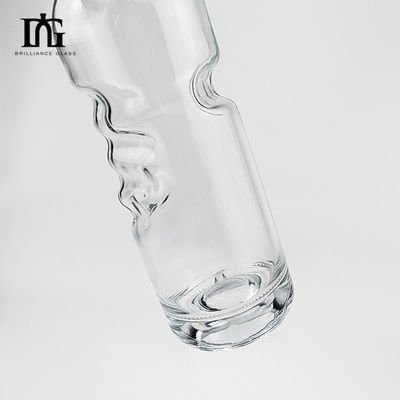 200ml 375ml 500ml 750ml 1000ml 丸い空の石灰岩のガラス 酒 ジン ウィスキー ウォッカ テキラのガラスボトル
