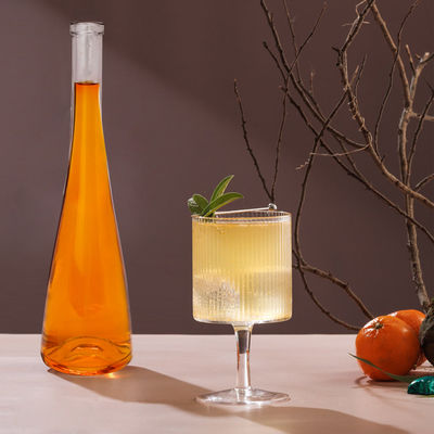 ガラスカラー 325ml 750ml シャンパンジュースボトル スクリューキャップと透明ガラスボトル