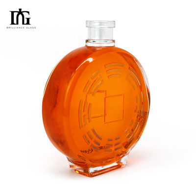 ボディ素材 ガラス 70cl 75cl ハート 丸い形 カスタマイズされたアルコールボトル コルク