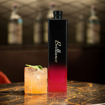 受け入れられる顧客のロゴ 750ml グラスグラスワインボトル ブランデー飲料飲料