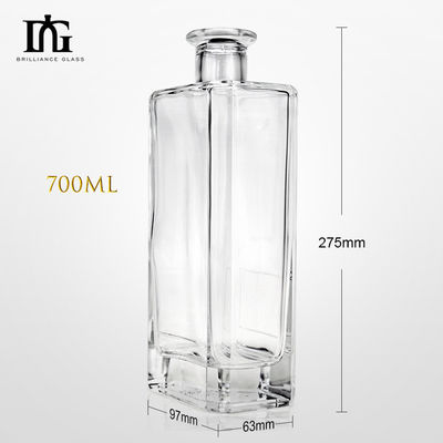 スクリーンプリントとホットスタンプ ブランデー・ラム・ウォッカ 500ml/700ml/750mlのためのガラスボトル