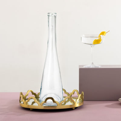 直接 500ml 空き透明ガラス アルコールアルコール ギフトボトル コルクとスクリューキャップ
