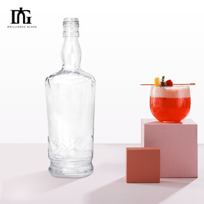 OEM/ODM 700ml 750ml ワイン・ウイスキー用 ガラスボトル 直接供給 キャップ カーク型 スクロール 両方