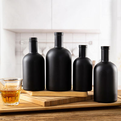 グラスカラー カスタム 700ml マットブラック丸 750ml ウォッカ用酒瓶