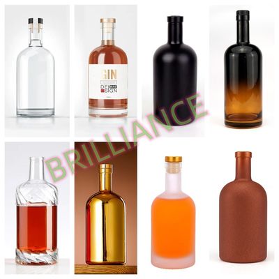 ガラスカラー マットブラック 空白塗装 ウォッカ用酒瓶 500ml 700ml 750ml