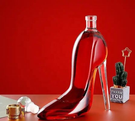 独特の形 500ml 750ml ハイヒールシュース 酒 ウイスキー レッドワイン ウォッカ ガラスボトル