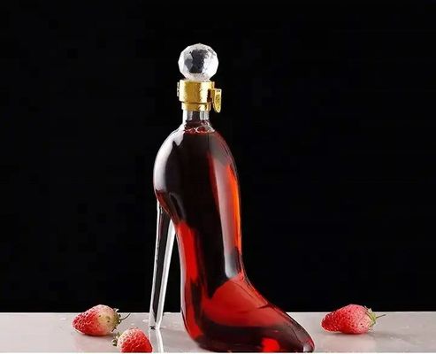 独特の形 500ml 750ml ハイヒールシュース 酒 ウイスキー レッドワイン ウォッカ ガラスボトル
