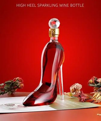 独特の形 500ml 750ml ハイヒールシュース 酒 ウイスキー レッドワイン ウォッカ ガラスボトル