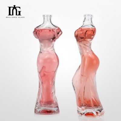 スクリーンプリント ガラスボトル 160ml 独特の形状のボディと塗装デザイン