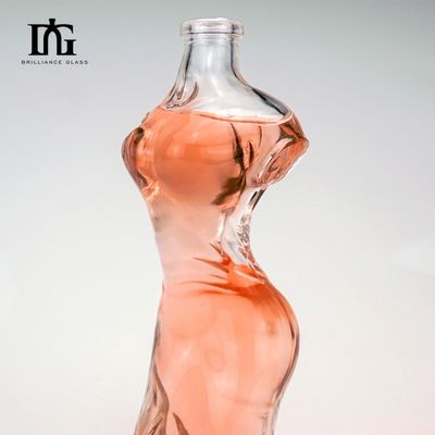 スクリーンプリント ガラスボトル 160ml 独特の形状のボディと塗装デザイン
