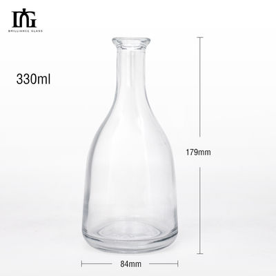 グラスカラー 350ml 丸い形状の酒瓶 コークシール付き ウォッカ ティーキラ ジン