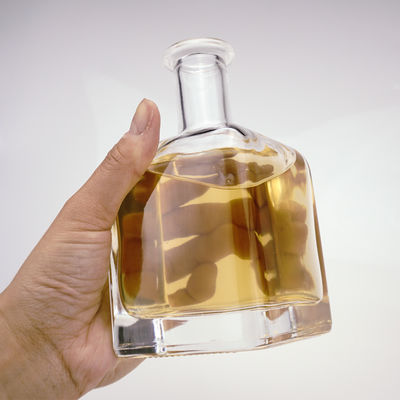 オーダーメイド 方形ガラス ウイスキーボトルセット 5CL 500ML 750ML フロースト バイアル ベース 素材 ガラス