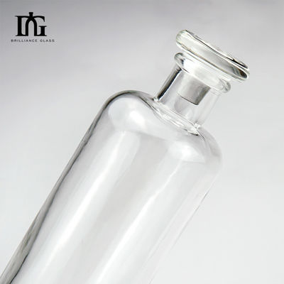 500ml/700ml/750ml 円柱型 薄型 高級 ウォッカ ガラス ボトル コルク スクロール カップ タイプ
