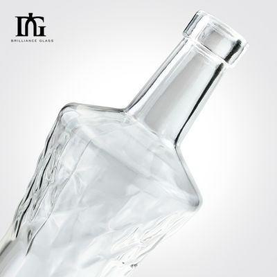 透明ガラスボトル 700ml ウォッカ ウイスキー ジンボトル ユニークなデザイン
