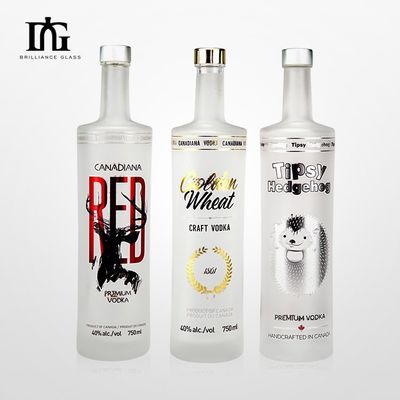 500ml 750ml クリアグラス レッドワインボトル リサイクル可能なガラス素材