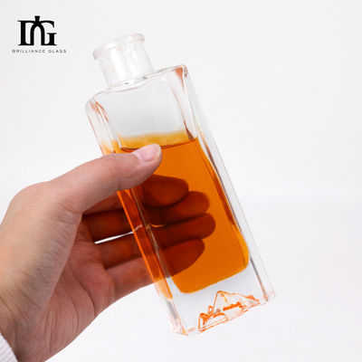素材 グラス コラー 700ml 750ml クリア ブランデー ラム ウィスキー ジン ウォッカ ボトル コルク