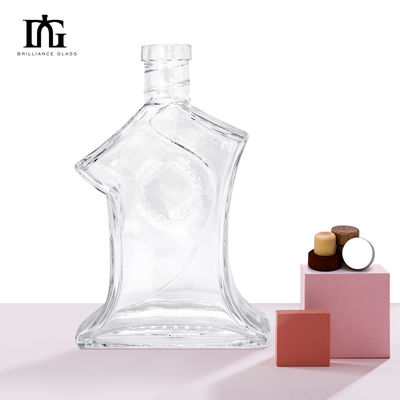 カップタイプコルクスクリュー 両方 700ml 70cl 750ml 75cl ブランデーのためのガラスボトル ウィスキー ジン ウォッカ