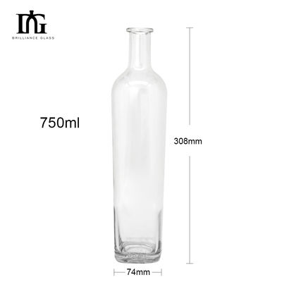 ブリリアンスは700ml 750ml 空のワイン ウィスキーガラスボトル