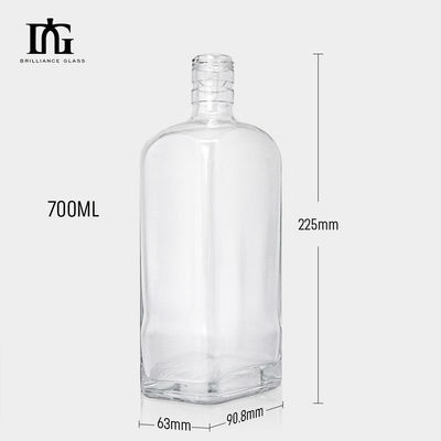 500ml 700ml カスタムジュース飲料 リクオールスピリッツ カークとスクリューキャップのガラスボトル