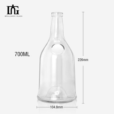 オーダーメイドロゴ 500ml/700ml ブランデー用グラスボトル ジュース ワインまたはアルコール ユニークなデザイン
