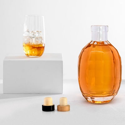 グラスボディ 250ml 375ml 500ml ウォッカ 酒 ワイン スピリット ボトル ブランデー ウイスキーの蓋付き