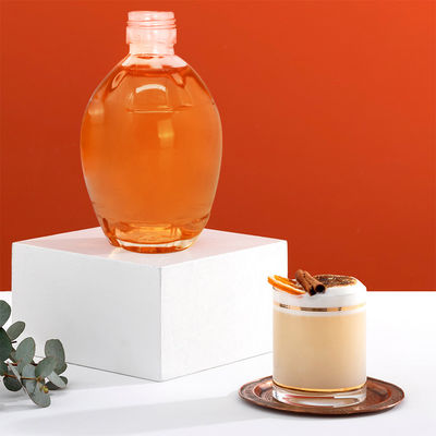 250ml 375ml 700ml ガラスカラー メイプルシロップボトル ハンドル付きフラットシロップディスペンサー