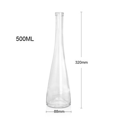 透明ガラスボトル ローズボタン容量 500ml/750ml ボディ素材 ガラス