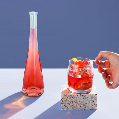 透明ガラスボトル ローズボタン容量 500ml/750ml ボディ素材 ガラス