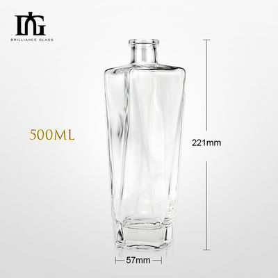 オーダーメイド 刻印された 熱印鑑 ラベル 透明 ガラス ボトル 500ml 700ml 750ml 1000ml