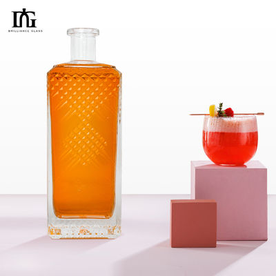 酒のためのカスタマイズされたグラスワインボトル 顧客のロゴ 500ml 700ml 750ml