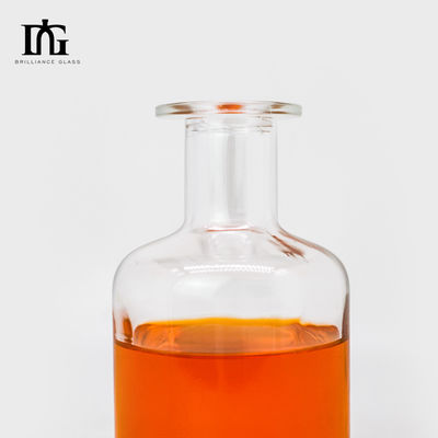 オーダーメイドデザイン 画面印刷 ウォッカ・ウイスキー・リコール用 透明な冷凍 500ml ガラスボトル
