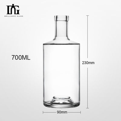 500ml 700ml 750ml カスタマイズ可能な彫刻式熱印印ラベル 飲料用ガラスボトル
