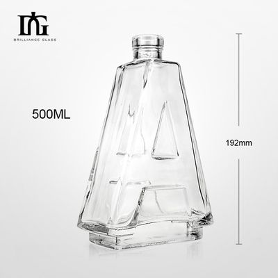 塗装 表面 処理 50cl クリア 空き ウイスキー ウォッカ コーク付き ガラスボトル