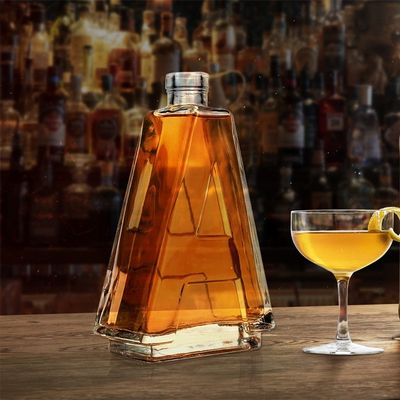 塗装 表面 処理 50cl クリア 空き ウイスキー ウォッカ コーク付き ガラスボトル