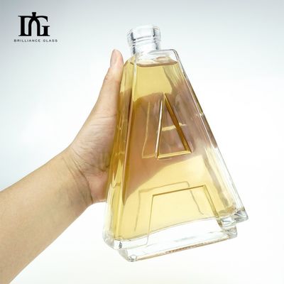 塗装 表面 処理 50cl クリア 空き ウイスキー ウォッカ コーク付き ガラスボトル